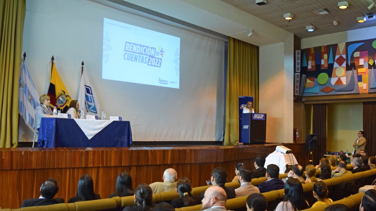 Guayaquil.- Las autoridades de CFN presentaron la Redición de Cuentas de 2022.
