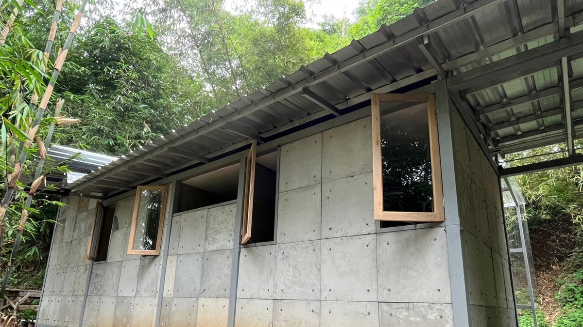 Alzado trasero del prototipo de vivienda. Muhammad Arief Irfan. Imagen cedida por Scientific Reports.