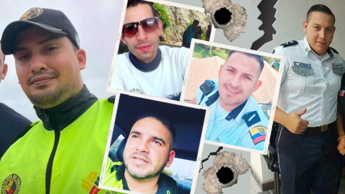 Collage del agente de tránsito asesinado
