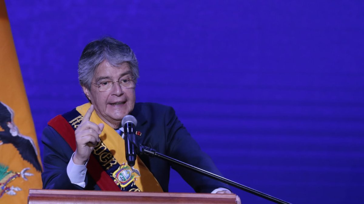 Guillermo Lasso, presidente de Ecuador, en su informe a la nación del 24 de mayo de 2023.