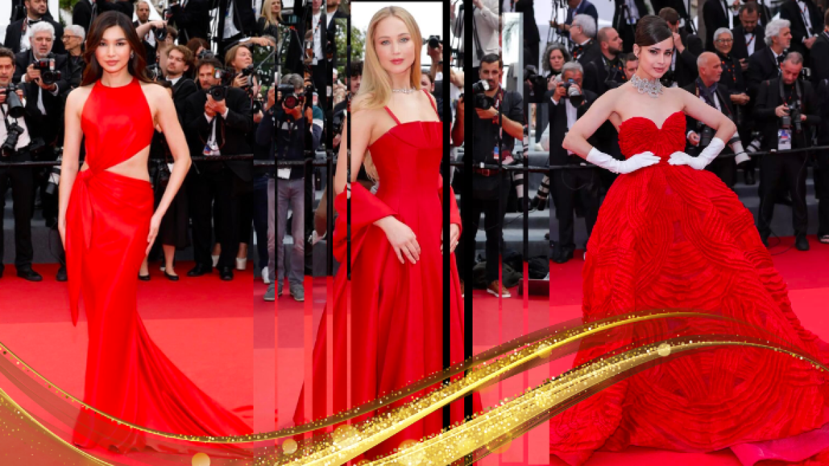 Gemma Chan, Jennifer Lawrence y Sofia Carson