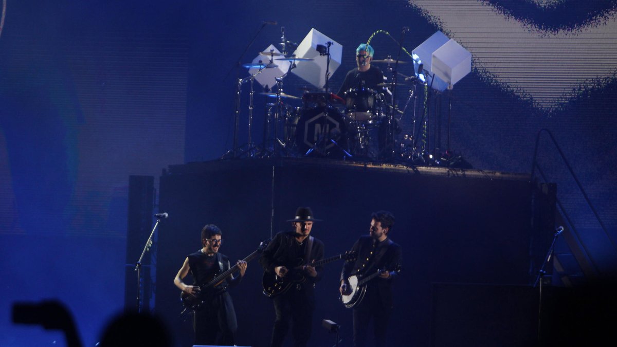 Foto de archivo de la banda colombiana Morat. 