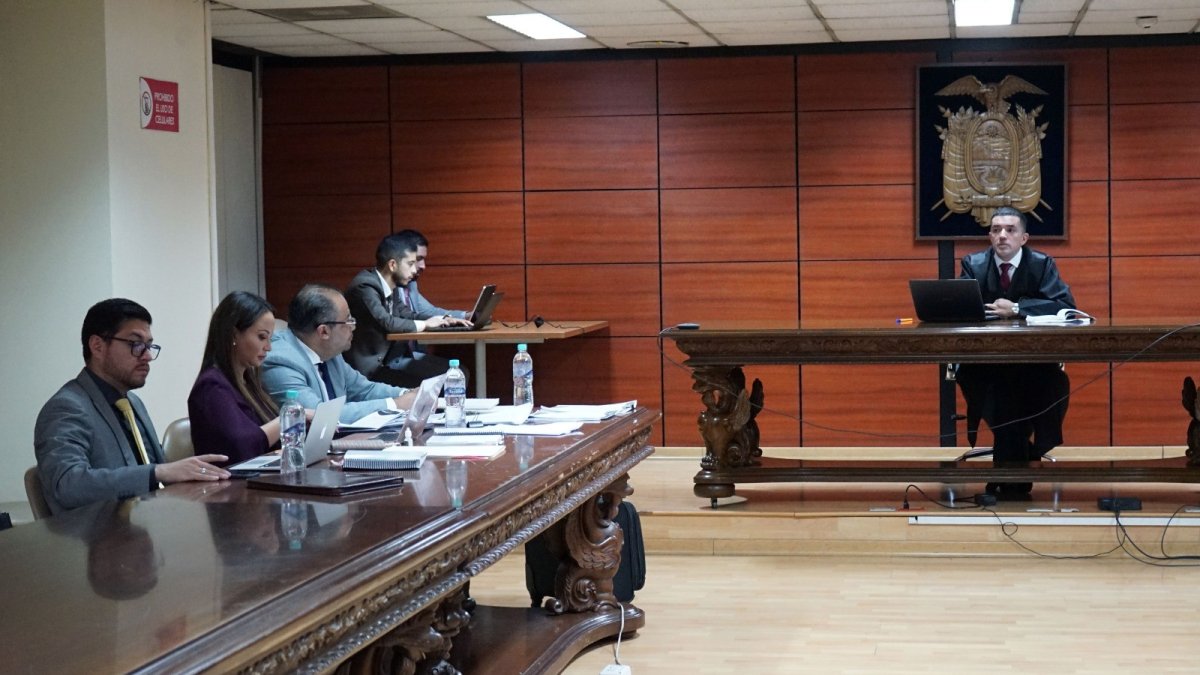 Diligencia. El 9 de mayo fue la audiencia de recusación de la vocal Maribel Barreno contra el juez Walter Macías.