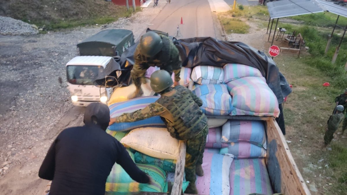 Amazonía. El operativo se desarrolló en una intersección del cantón Tena.