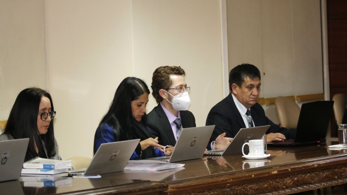 Diligencia. El fiscal Wilson Toainga durante una audiencia en la Corte Nacional de Justicia.