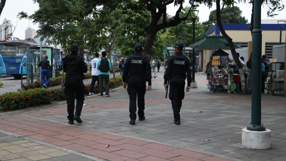 Los patrullajes incluyen a miembros del Grupo Élite y del Cuerpo de Agentes de Control Metropolitano (Cuacme)..