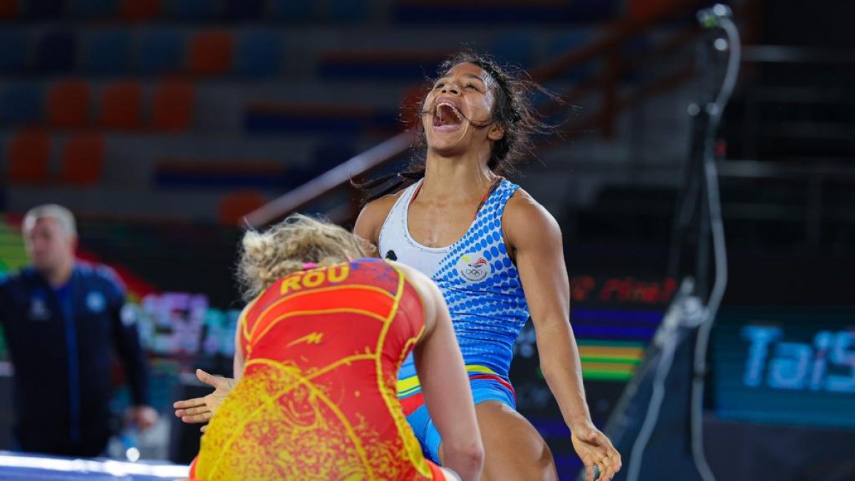 La luchadora ecuatoriana Lucía Yépez en una de sus últimas presentaciones.