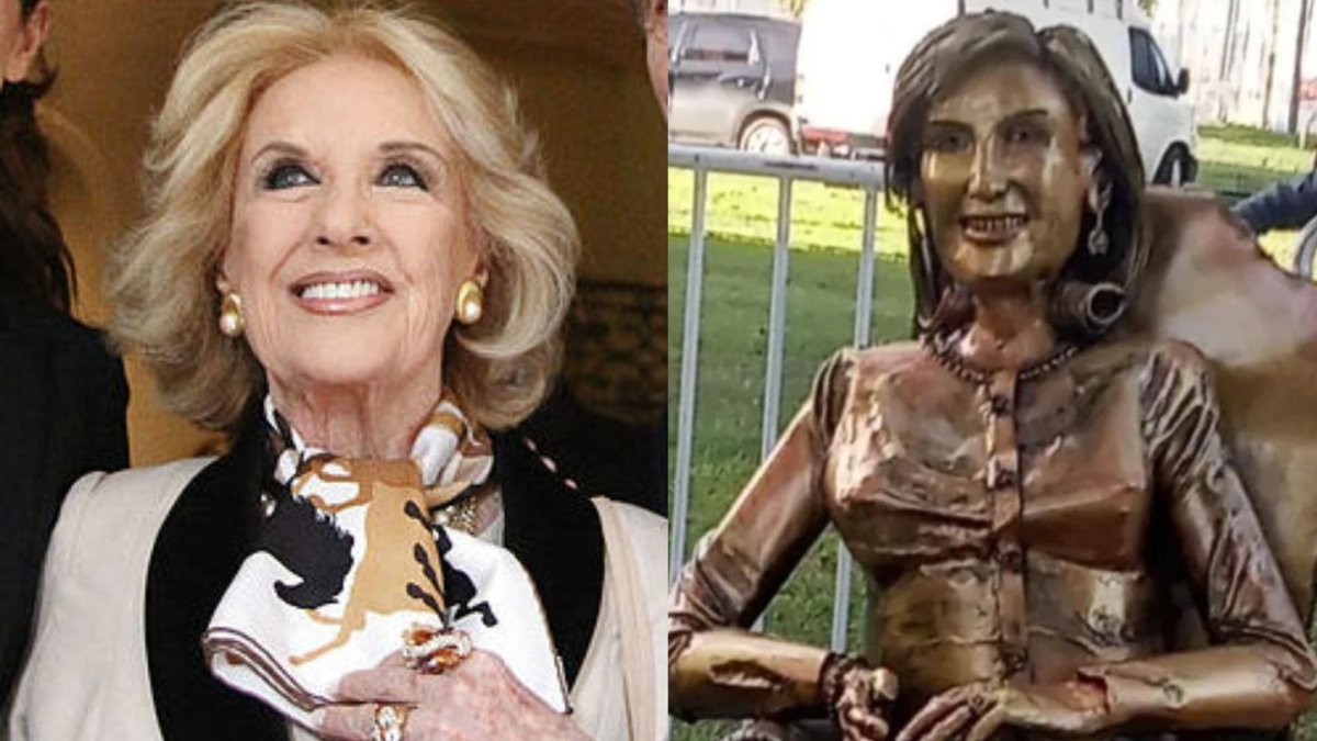 Mirtha Legrand se mostró molesta por la escultura.