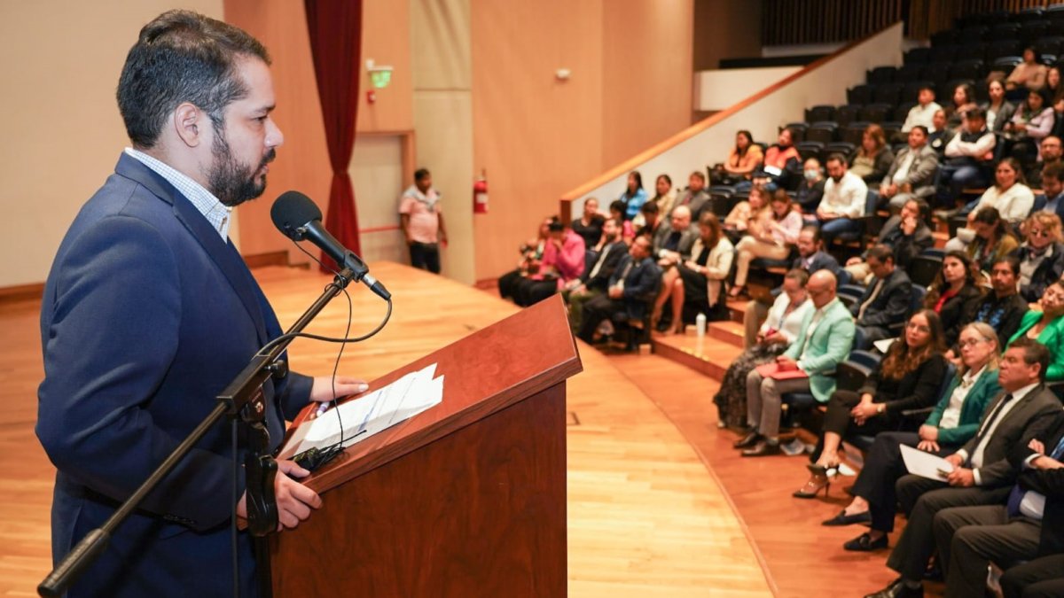 Cristian Torres, secretario de Gestión de Riesgos, en la presentación del Plan Nacional Para la Reducción de Riesgos