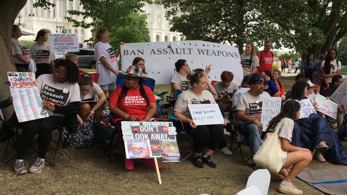 Una acampada frente al Capitolio exige el fin de las armas de asalto en EE.UU.