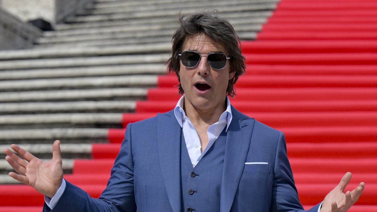 Tom Cruise durante el estreno del filme en la capital italiana.