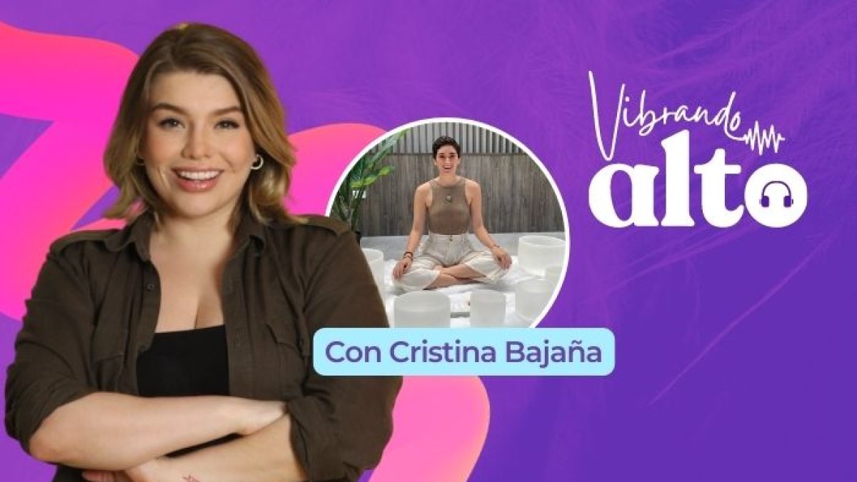 Cristina Bajaña en un episodio de Vibrando Alto.