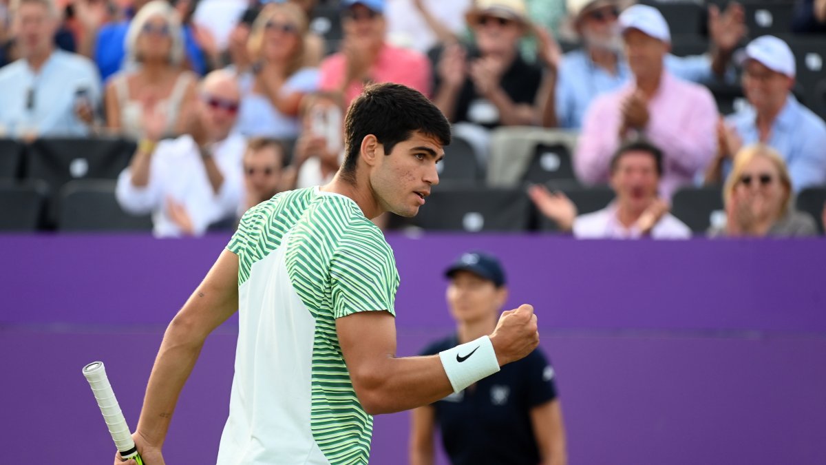 Carlos Alcaraz tras derrotar al estadounidense Sebastian Korda por 6-3 y 6-4 y clasificarse a la final.