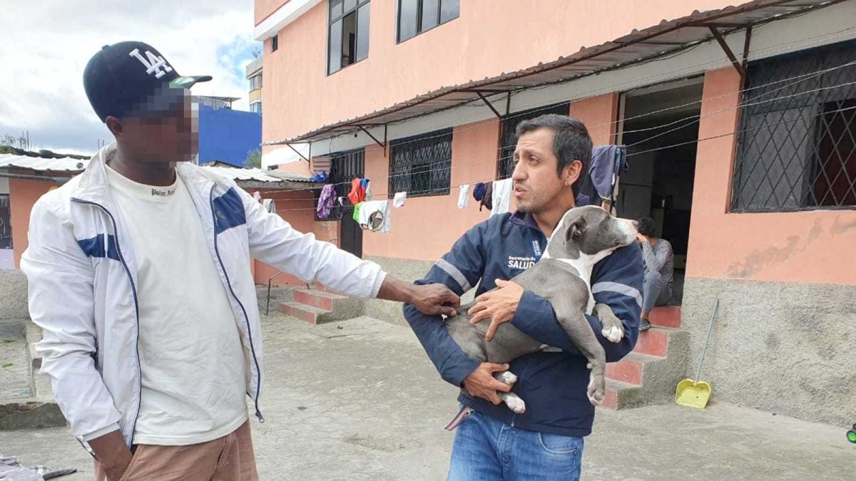 Rescate. La Unidad de Bienestar Animal intervino en este caso para poner a buen recaudo al animalito junto a otros dos