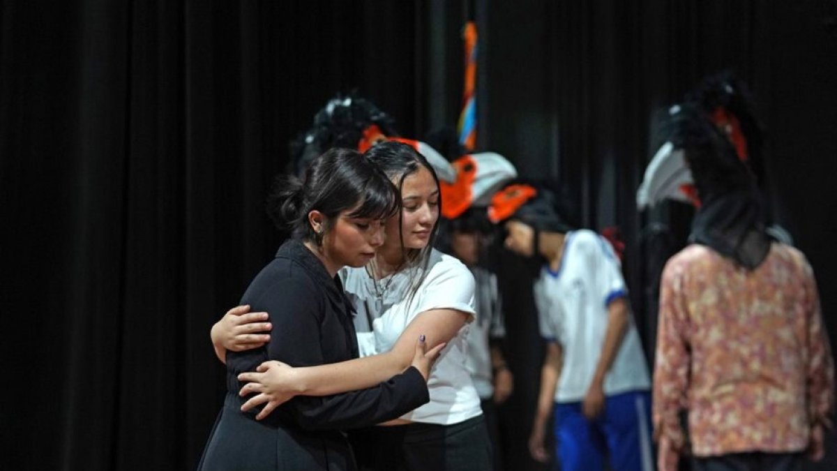 Imagen de los ensayos previos a la presentación.