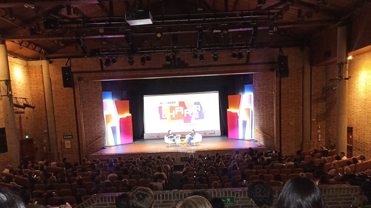 Bogotá. Uno de los auditorios en los que hasta ayer domingo se desarrolló el Festival Gabo en esta capital.