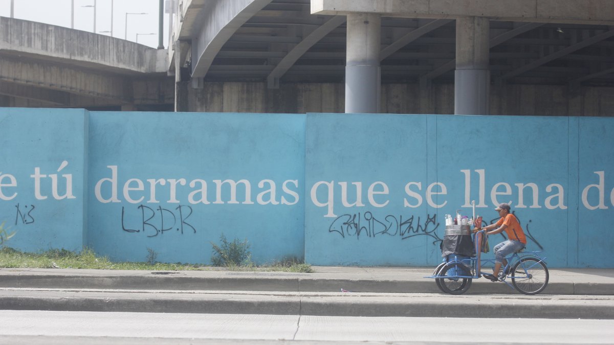 Panorama. Ya sea en el norte o sur de la urbe, las paredes donde se concentran las frases de poetas nacionales o extranjeros utilizadas para el proyecto están los grafitis o garabatos.