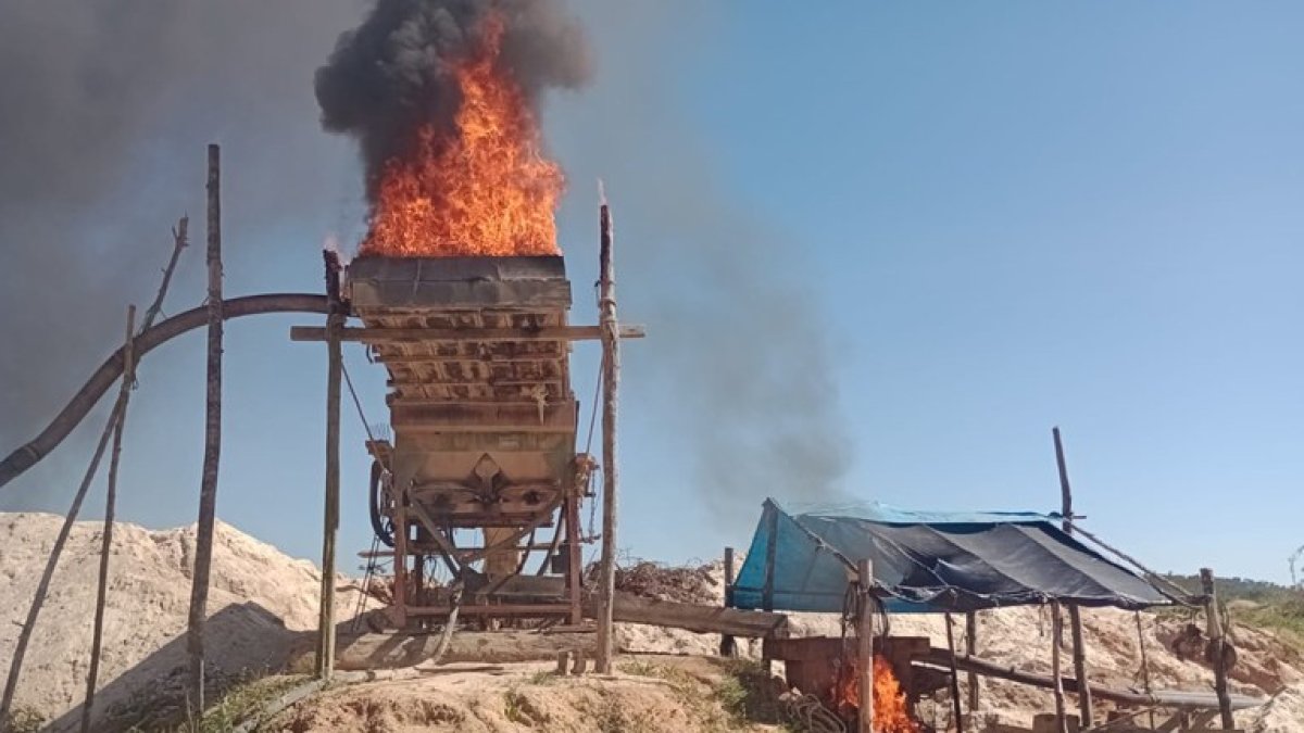 Operativo. El área desmantelada equivale a 118 canchas de fútbol.