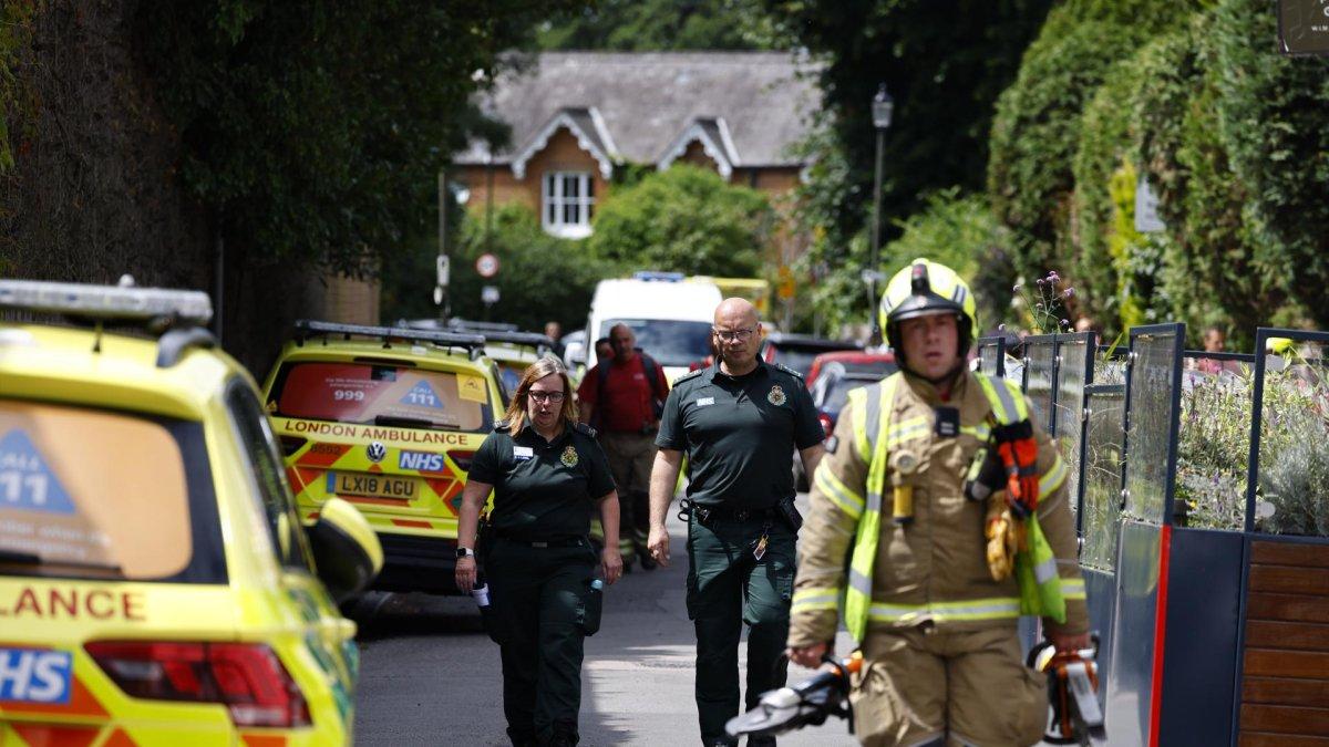 Personal de servicios de emergencia acudieron al sitio del accidente.
