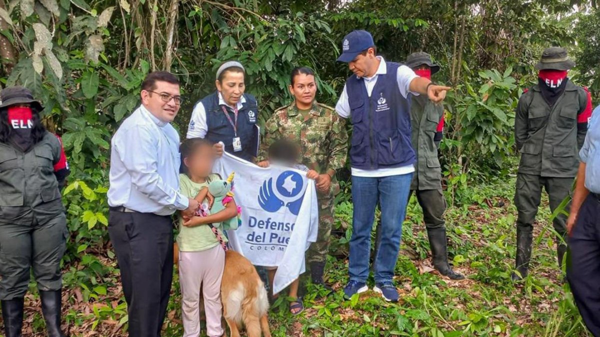 La sargento y sus dos hijos fueron liberados por el ELN este viernes.