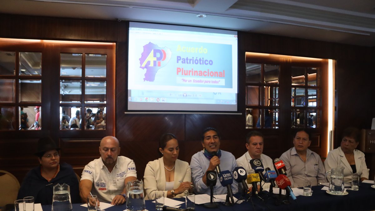 Alianza. El movimiento APP da su apoyo a Yaku Pérez y Nory Pineda.