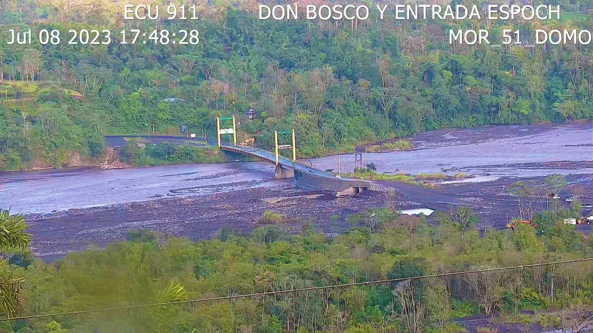 Imagen referencial. El puente que está sobre el río Upano, en Morona Santiago.