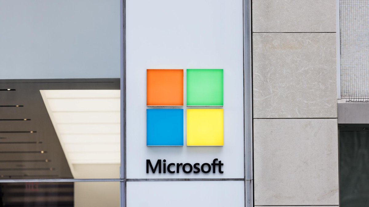 Fotografía de archivo del logo de Microsoft.