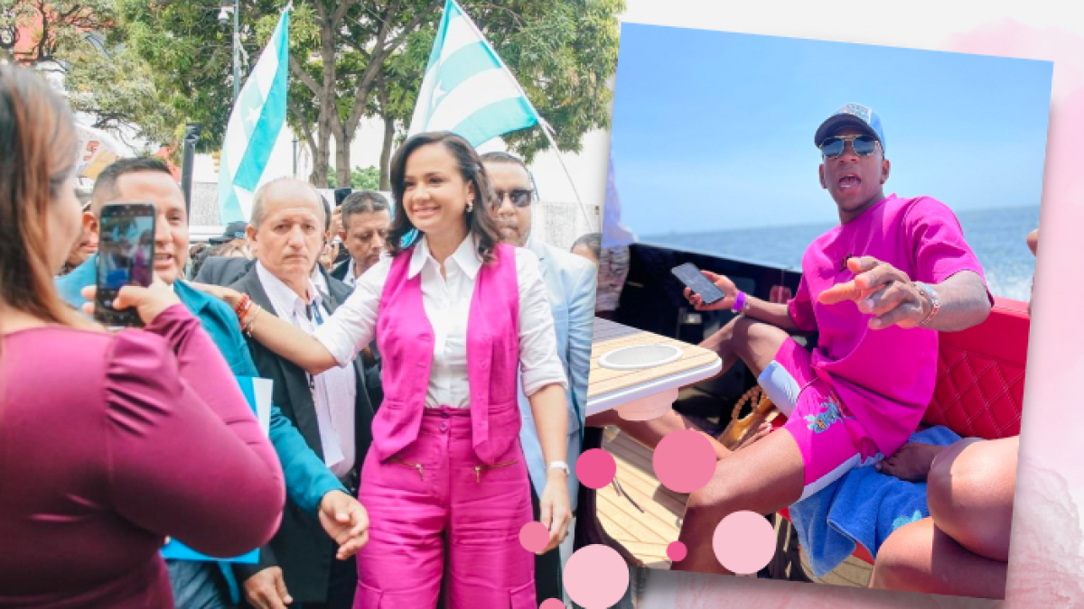La prefecta del Guayas lleva el tono en prendas sastre. Y el futbolista Pervis Estupiñan con un set de Dolce & Gabbana.
