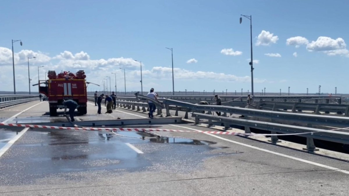Un nuevo ataque al puente de Crimea se ejecutó este lunes 17 de julio.