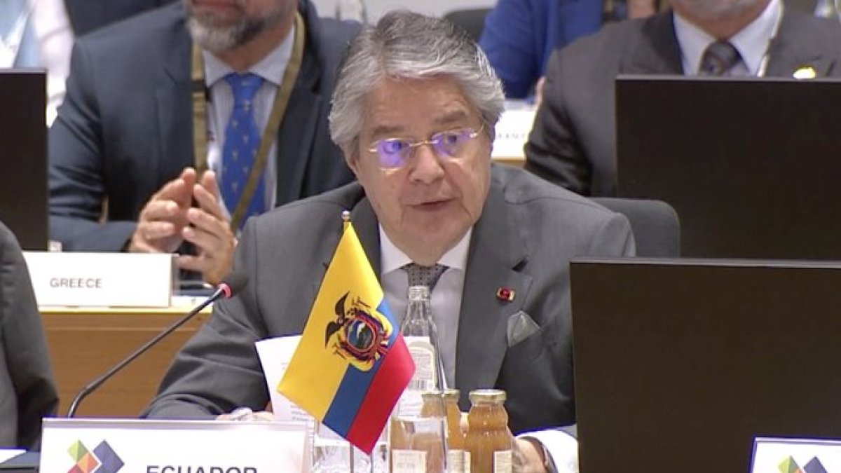 El presidente Guillermo Lasso se pronunció en la cumbre UE-Celac, este martes 18 de julio.