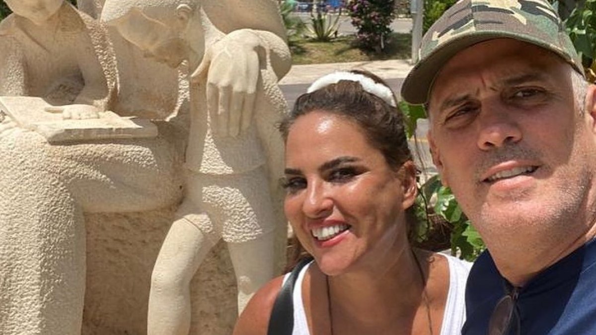 Carla Sala y su pareja.