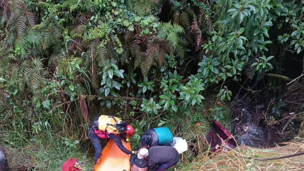 Laborioso. Los bomberos y la comunidad ayudaron en este trabajo.