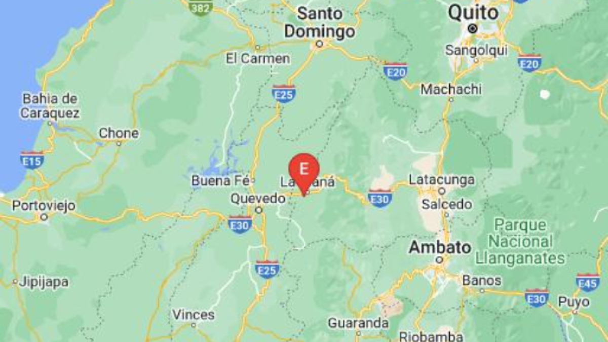 Un temblor de magnitud 3,6 se registra en una zona del centro de Ecuador