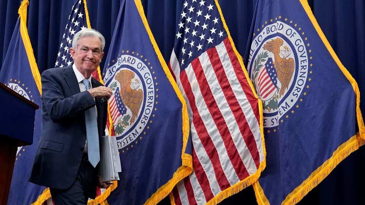 Autoridad. Jerome Powell, presidente de la Reserva Federal, durante una rueda de prensa.