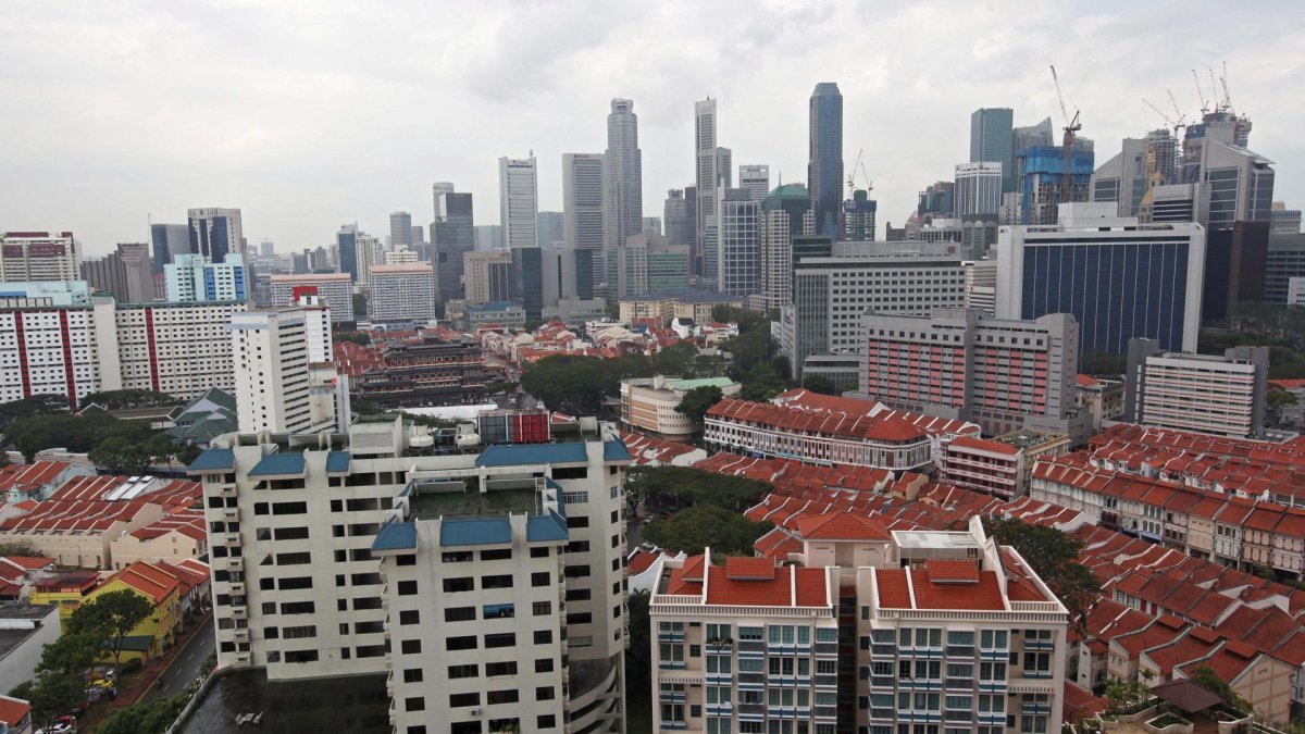 Vista general de la ciudad-Estado asiática de Singapur.