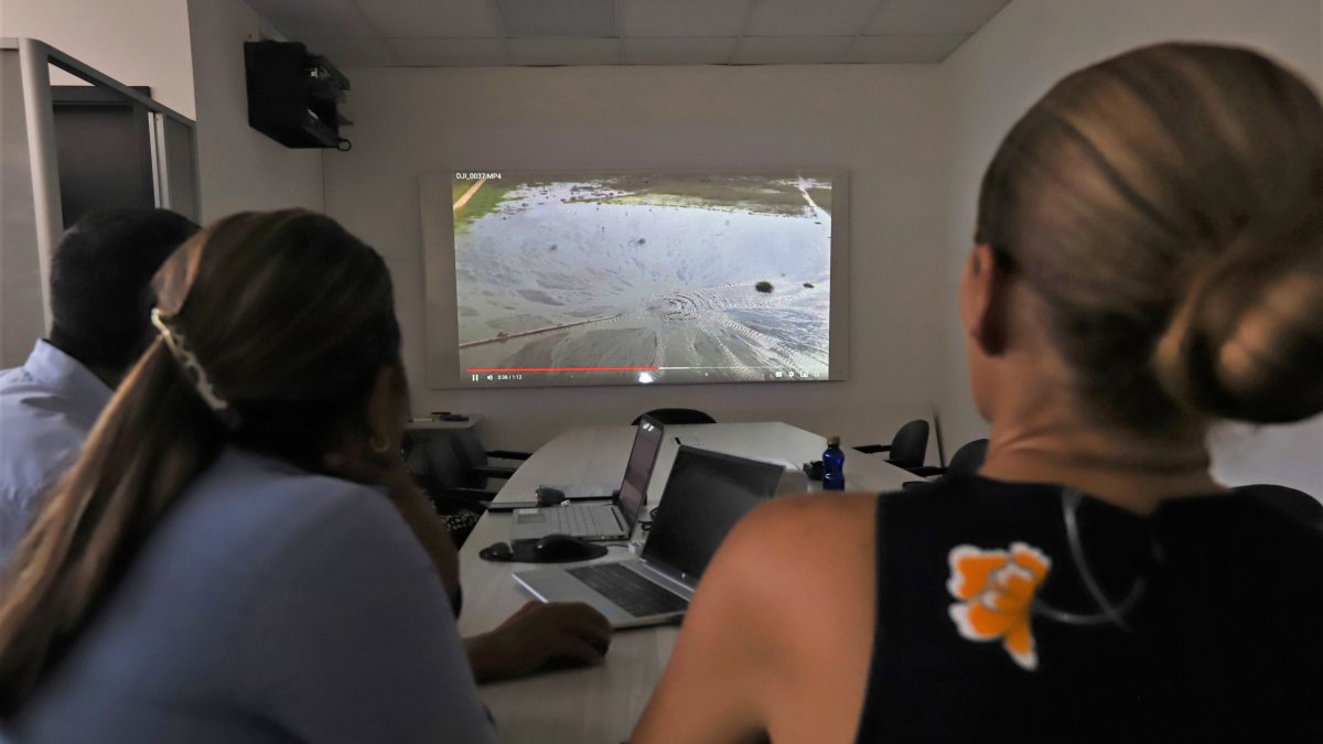 La vocería del consorcio muestra a Diario EXPRESO el avance de las obras de dragado.