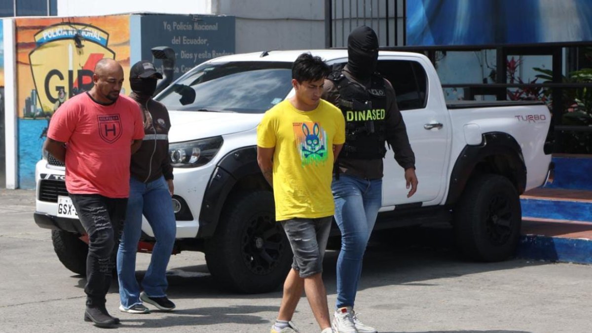 Los detenidos fueron presentados en el Cuartel Modelo de Guayaquil.