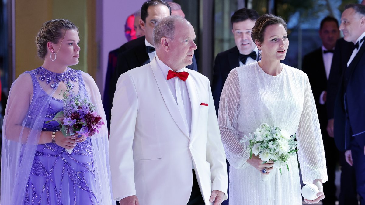 Alberto con su sobrina Camille Gottlieb y su esposa..