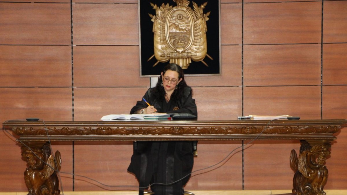Diligencia. La jueza Daniella Camacho conoce la demanda contra el juez Luis Rivera.