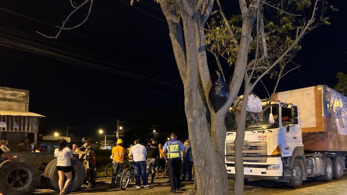 Siniestro. Uno de los tráileres implicados en la tragedia.