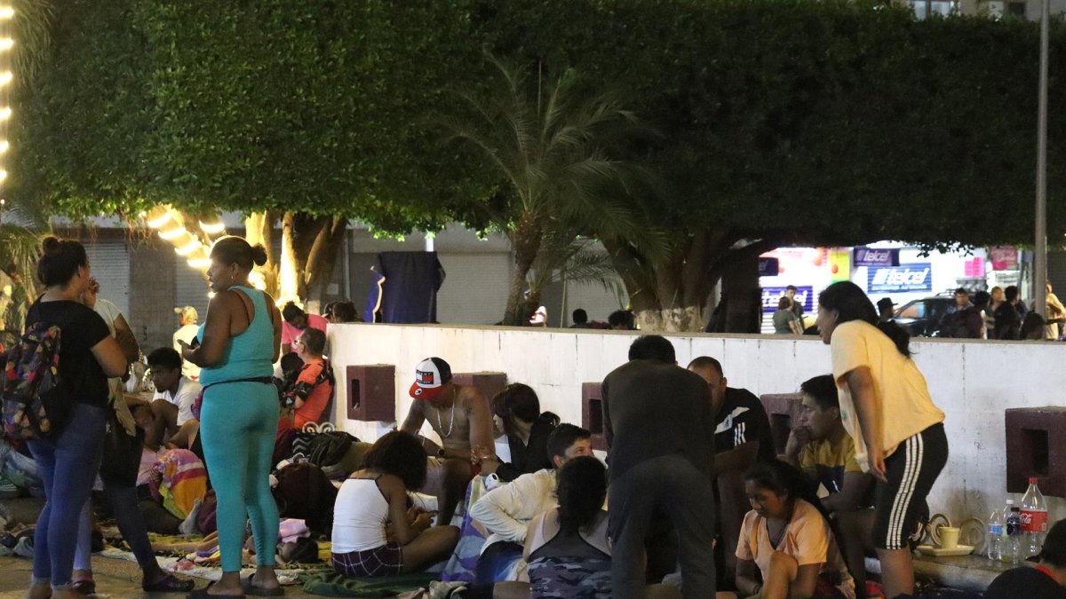 Migrantes ecuatorianos varados en México en febrero del 2023