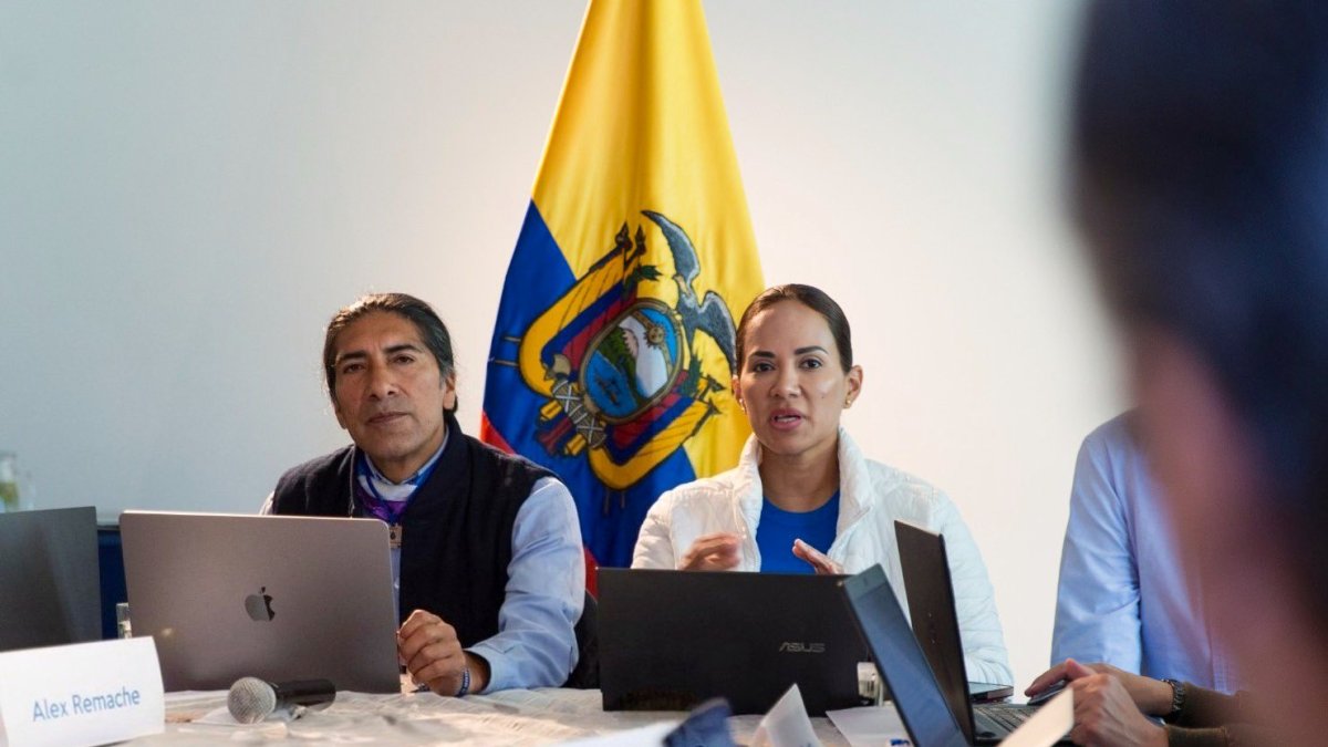 Yaku Pérez y Nory Pinela, el binomio de la alianza 'Claro que se Puede'.