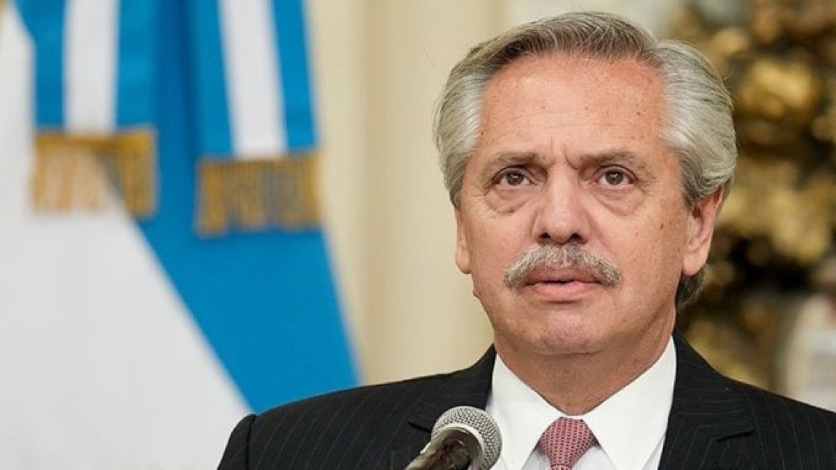 Argentina. Discurso de Alberto Fernández en una foto de archivo