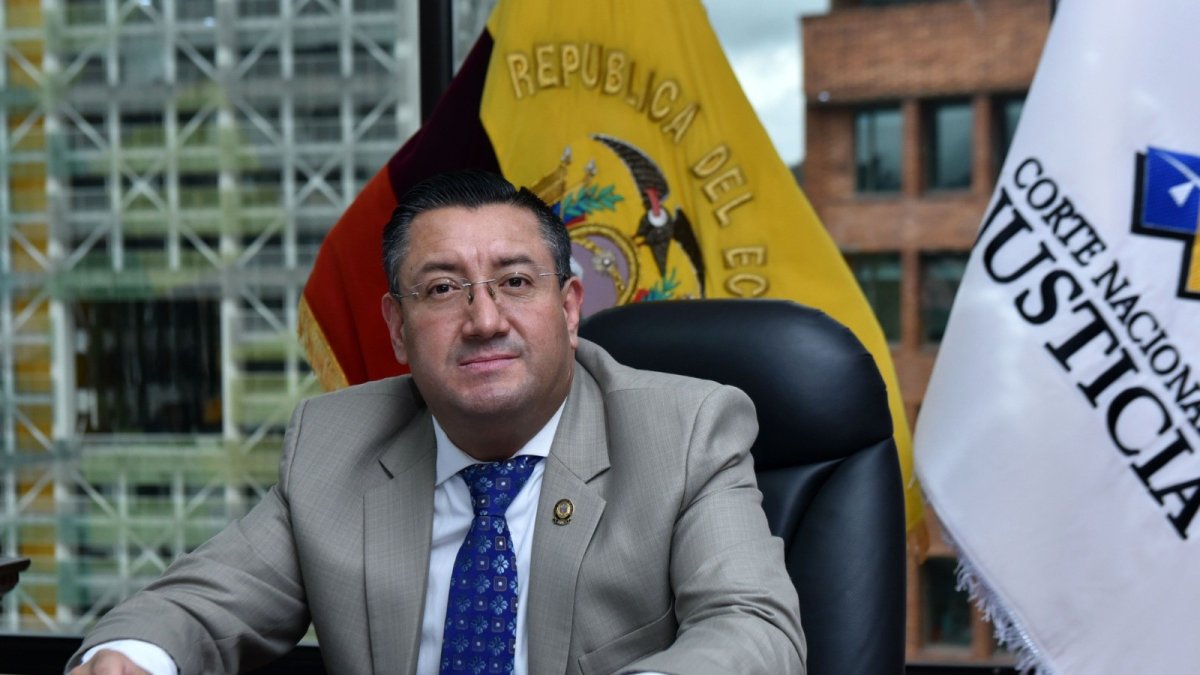 Pedido. El presidente de la Corte Nacional de Justicia Iván Saquicela envió un pedido al ministro del Interior. ARCHIVO