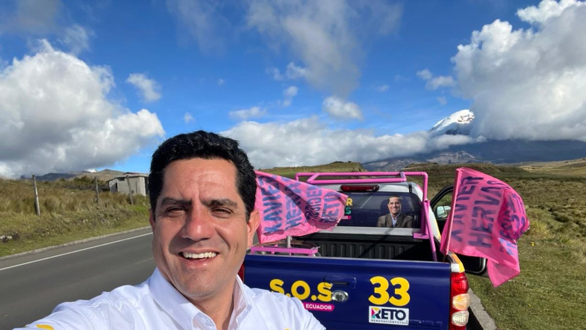 Xavier Hervas en campaña.