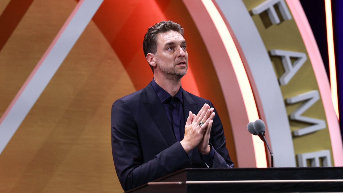 Gasol brindó un discurso de casi 20 minutos.