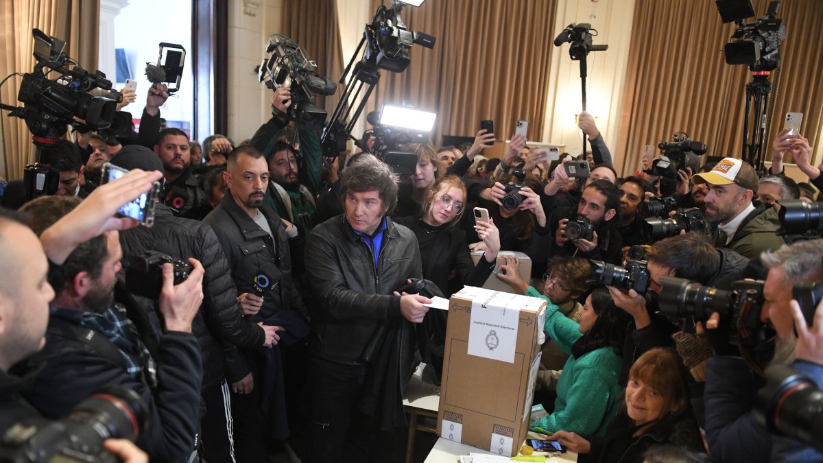 El economista Javier Milei en las pasadas elecciones en Argentina