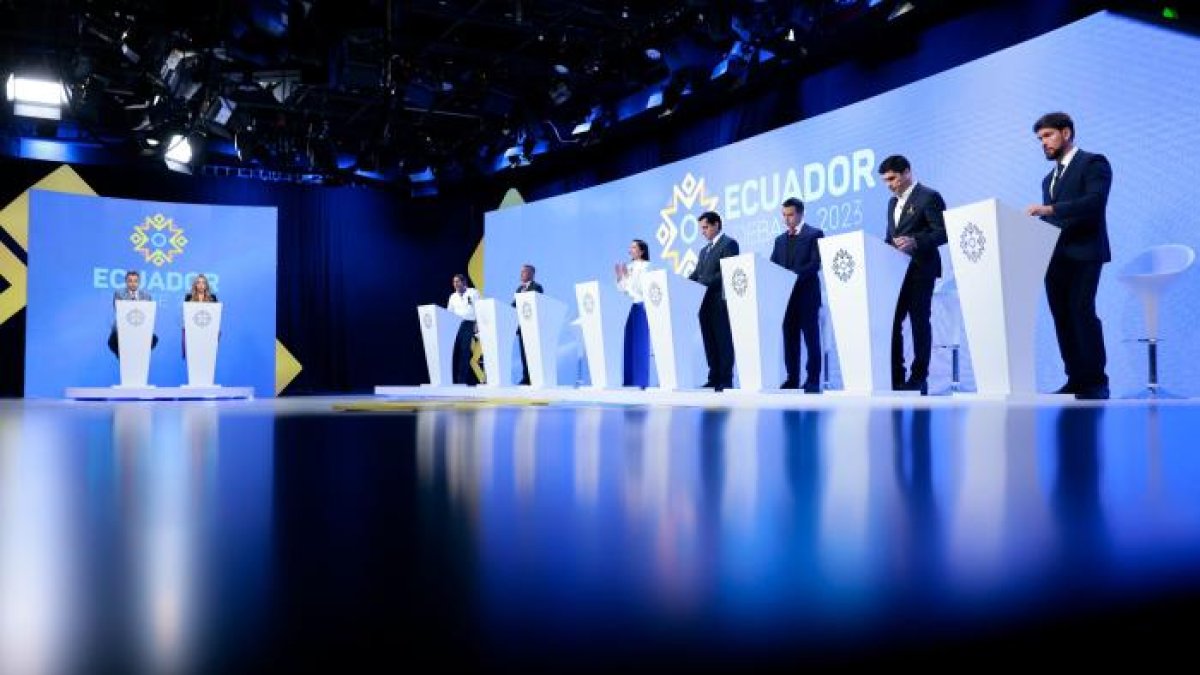 Imagen referencial. El debate electoral entre los candidatos presidenciables en 2023.