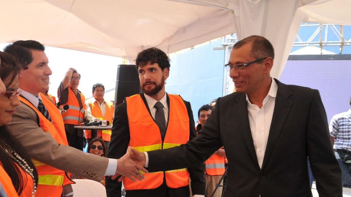 Relaciones. Jan Topic con el sentenciado por corrupción Jorge Glas, en los tiempos en que su compañía Telconet era contratista del Estado.