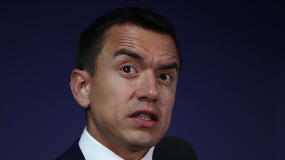 El candidato Daniel Noboa, en una fotografía de archivo.